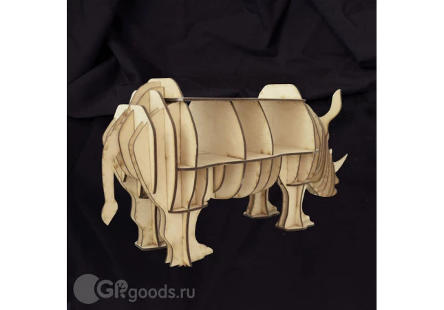3D фигура-полка "Носорог", разобранный