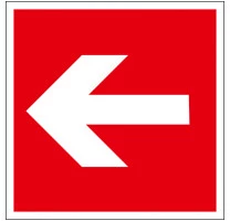 Наклейка "Направление к месту нахождения пожарно - технической продукции"