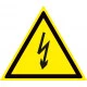 Наклейка "Опасность поражения электрическим током"