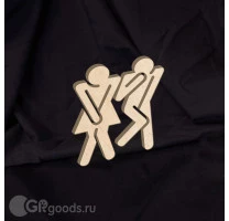 Комплект значков для туалета "Мужчина и женщина", 2 шт